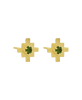 Inka Studs | 22k Gold Plate | Chrome Diopside