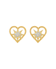 Kind Heart Earrings | 22k Gold Plate | White Zircon