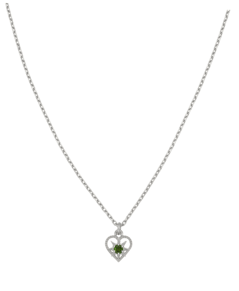 Kind Heart Necklace | Sterling Silver | Chrome Diopside