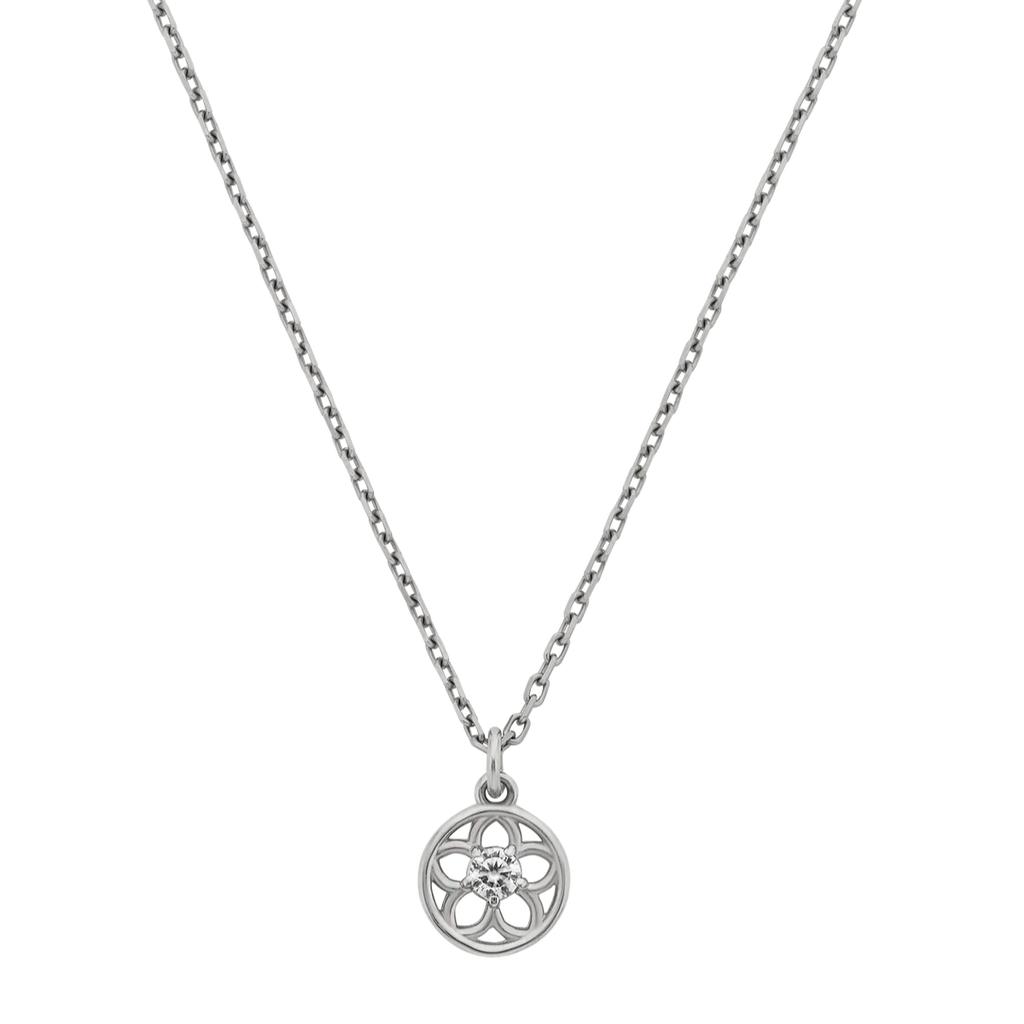 Manuka Necklace | Sterling Silver & White Zircon