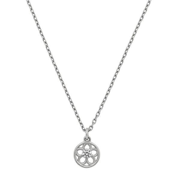 Manuka Necklace | Sterling Silver & White Zircon