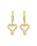 Mini Gypsy Heart Earrings | 22k Gold Vermeil
