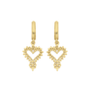Mini Gypsy Heart Earrings | 22k Gold Vermeil