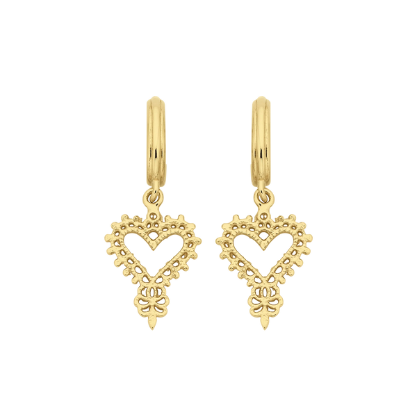 Mini Gypsy Heart Earrings | 22k Gold Vermeil