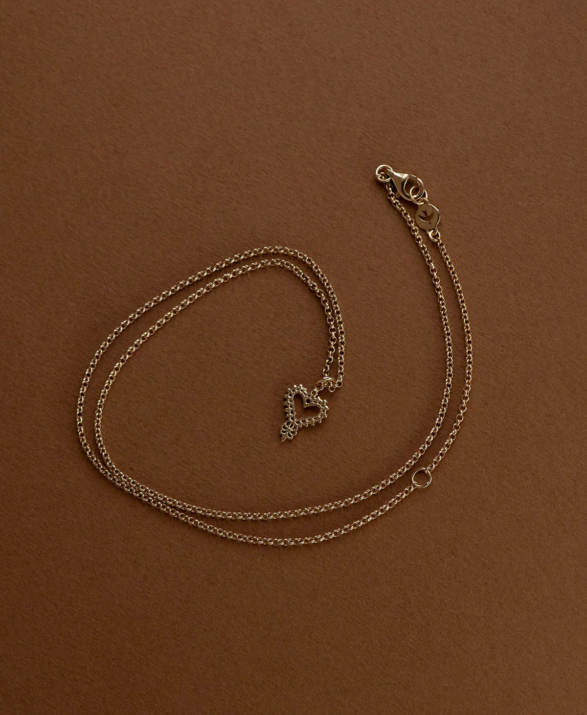 Mini Gypsy Heart Necklace | 22k Gold Vermeil