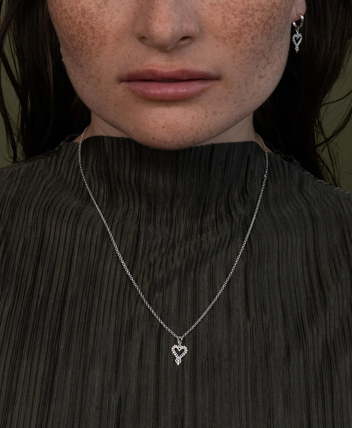 Mini Gypsy Heart Necklace | Sterling Silver