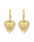 Mini Heart Rays Earrings | 22k Gold Vermeil
