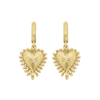 Mini Heart Rays Earrings | 22k Gold Vermeil