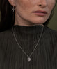 Mini Heart Ray Necklace | Sterling Silver