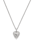 Mini Heart Ray Necklace | Sterling Silver