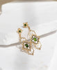 Munay Earrings | 22k Gold Plate | Chrome Diopside