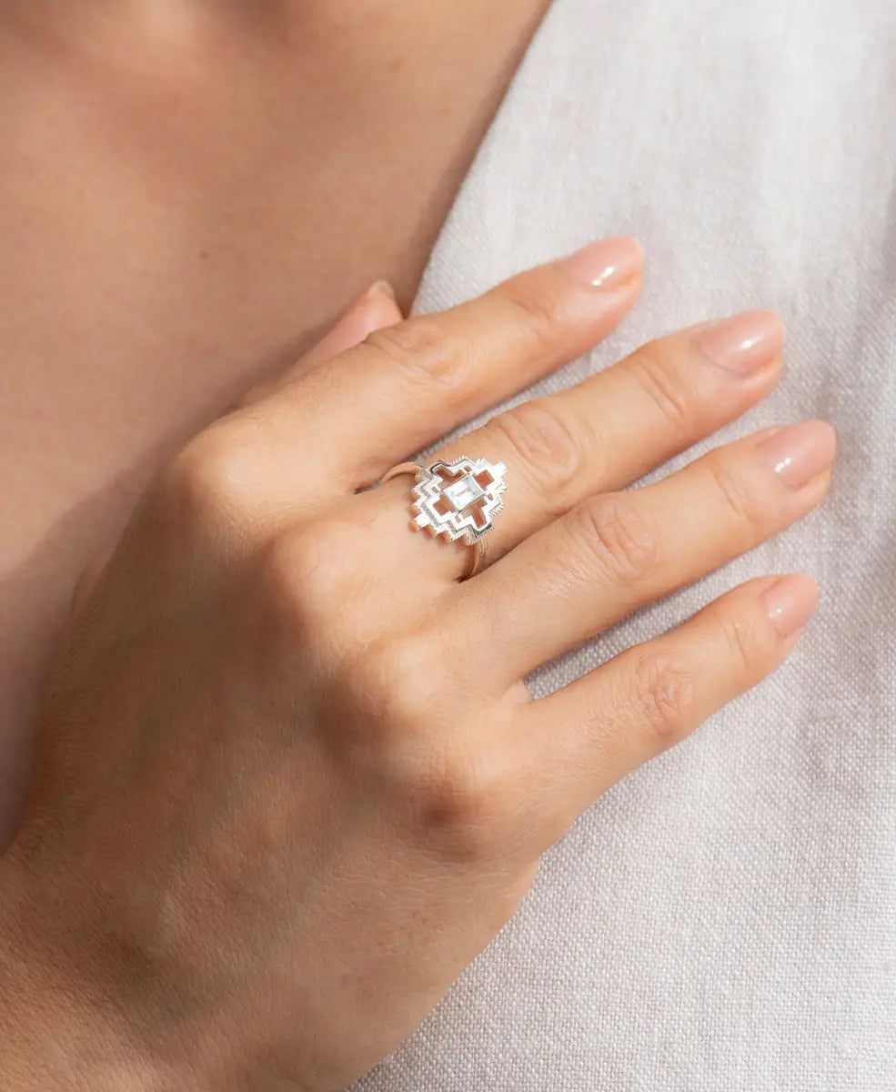 Munay Ring | Sterling Silver | Aquamarine