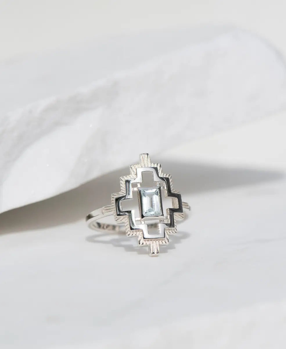 Munay Ring | Sterling Silver | Aquamarine