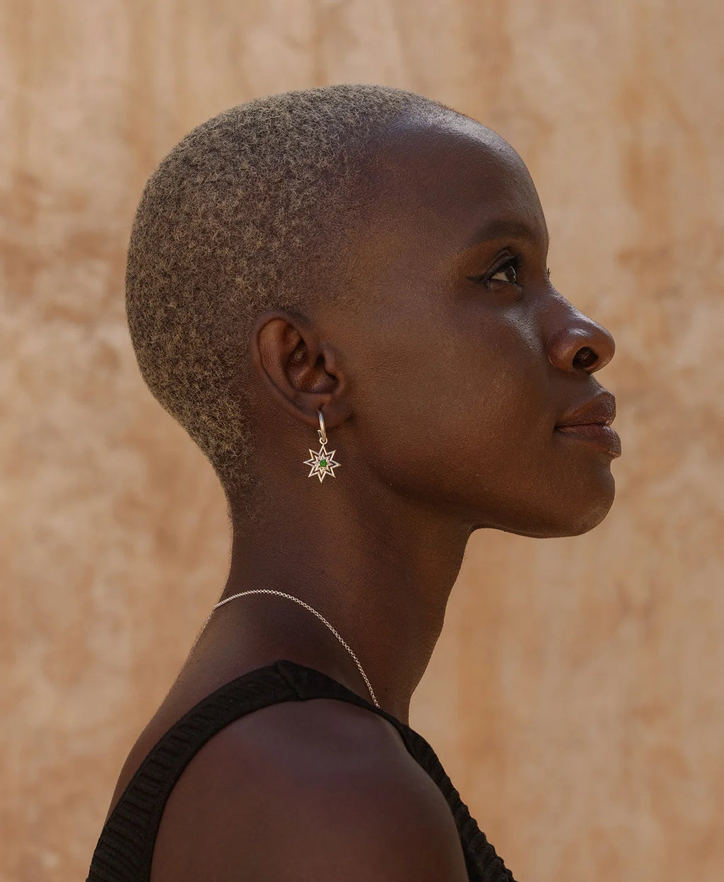 Nora Hoops | 925 Sterling Silver | Chrome Diopside