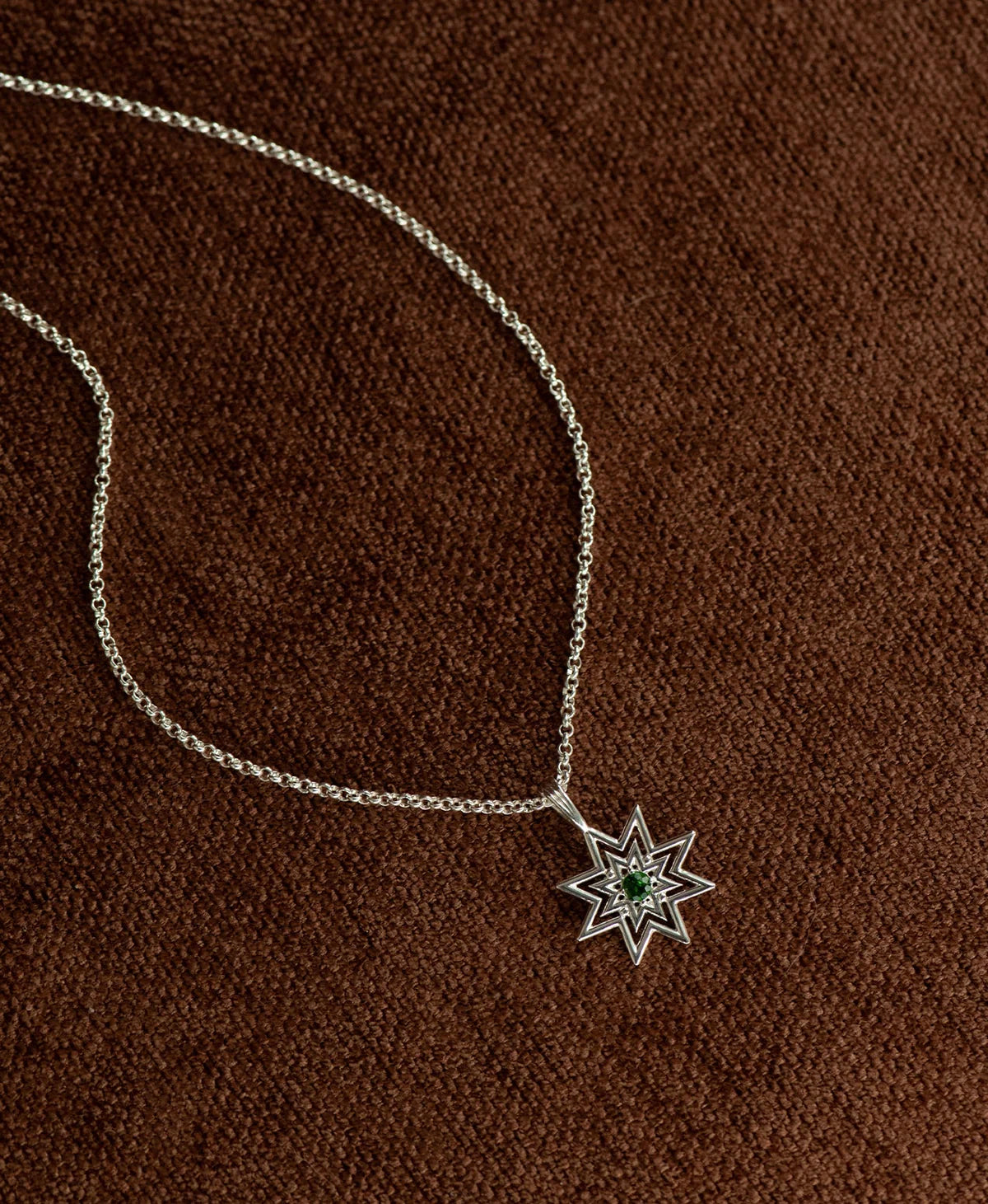 Nora Necklace | 925 Sterling Silver | Chrome Diopside