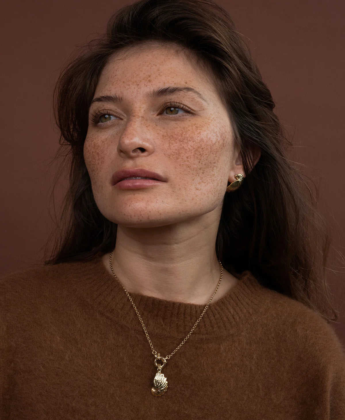 Paper Nautilus Earrings | 22k Gold Vermeil