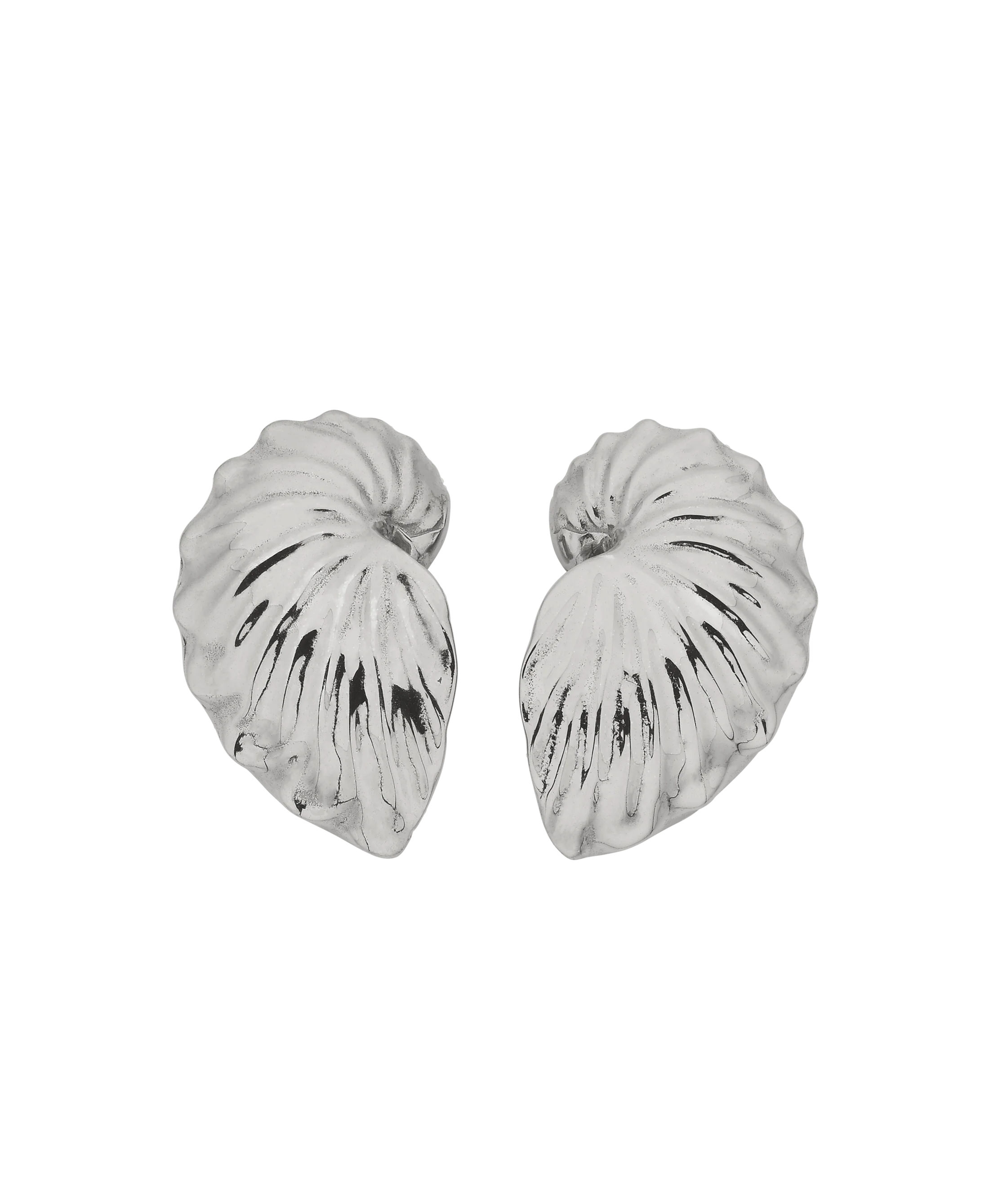 Paper Nautilus Earrings | Sterling Silver