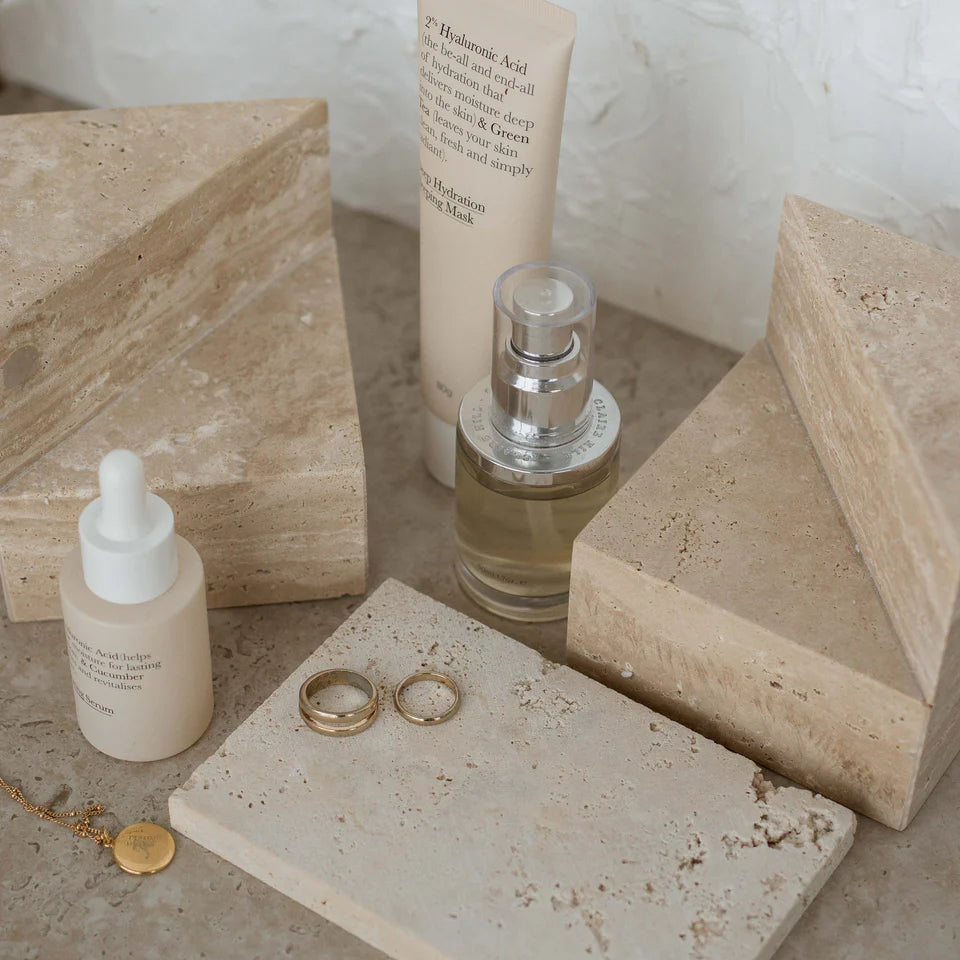 Travertine Bookends