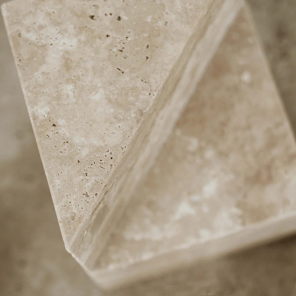 Travertine Bookends