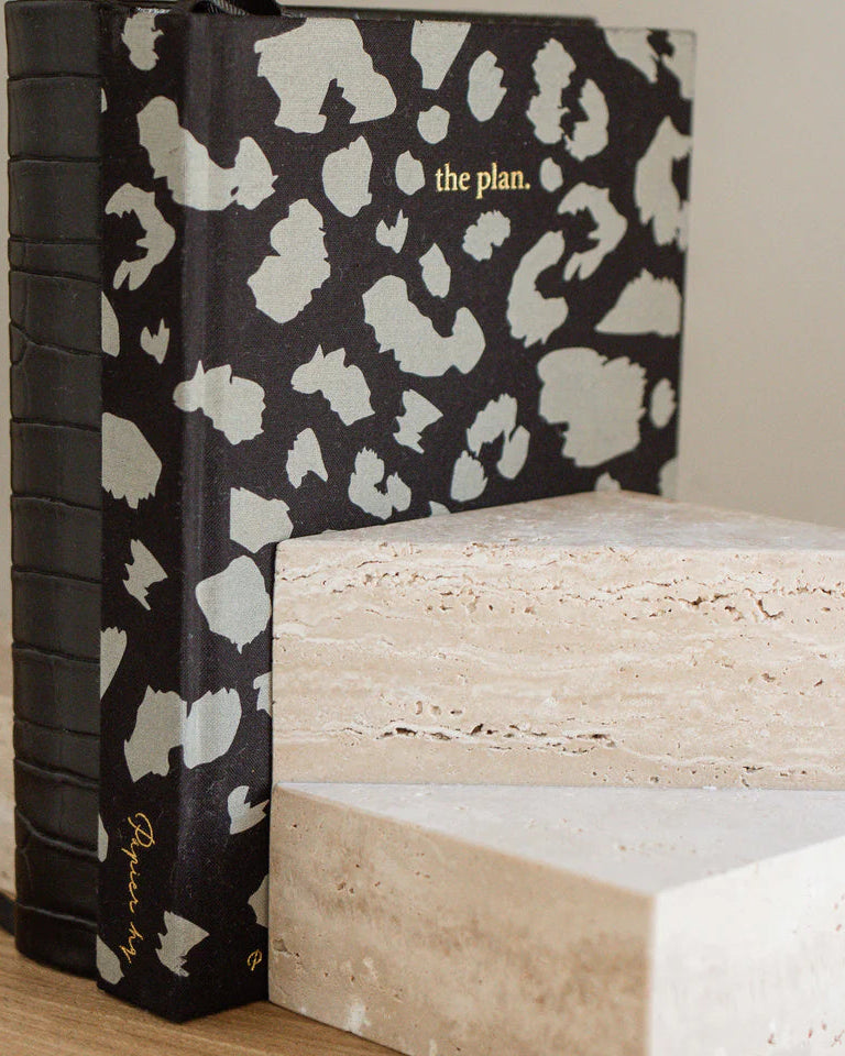 Travertine Bookends
