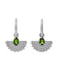 Petal Earrings with Chrome Diopside | Sterling Silver