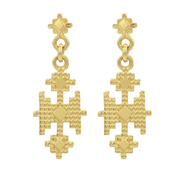 Pisac Earrings | 22k Gold Plate