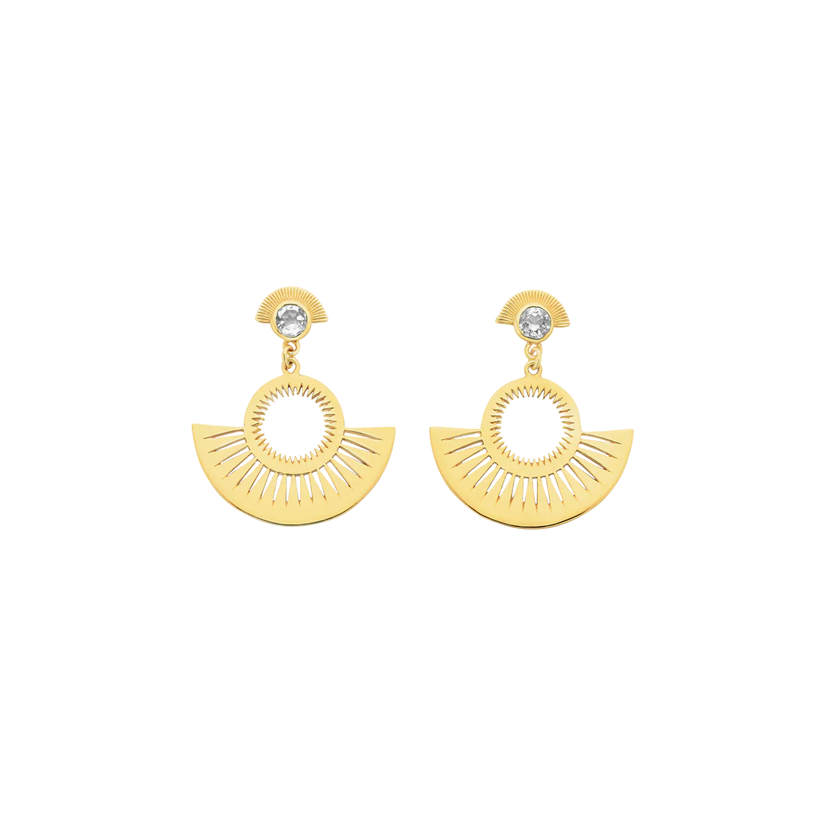 Pocket Full Of Sunshine Earrings | 22k Gold Vermeil & Aquamarine