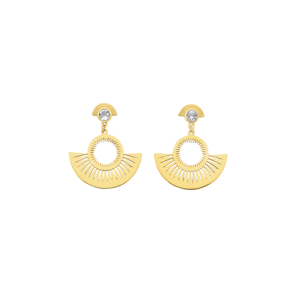Pocket Full Of Sunshine Earrings | 22k Gold Vermeil & Aquamarine