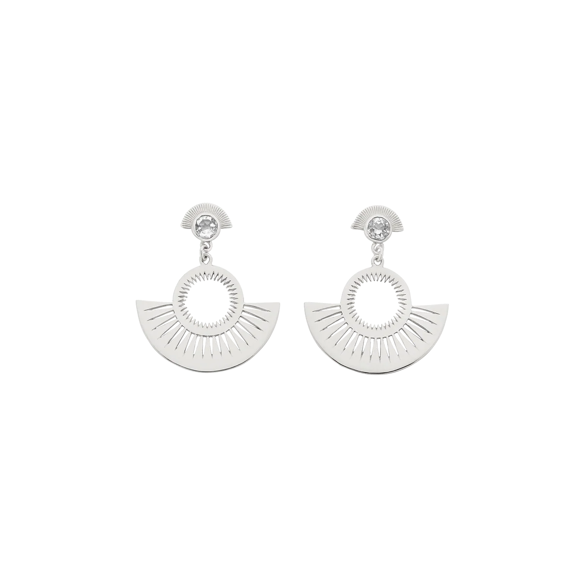 Pocket Full Of Sunshine Earrings | Sterling Silver & Aquamarine