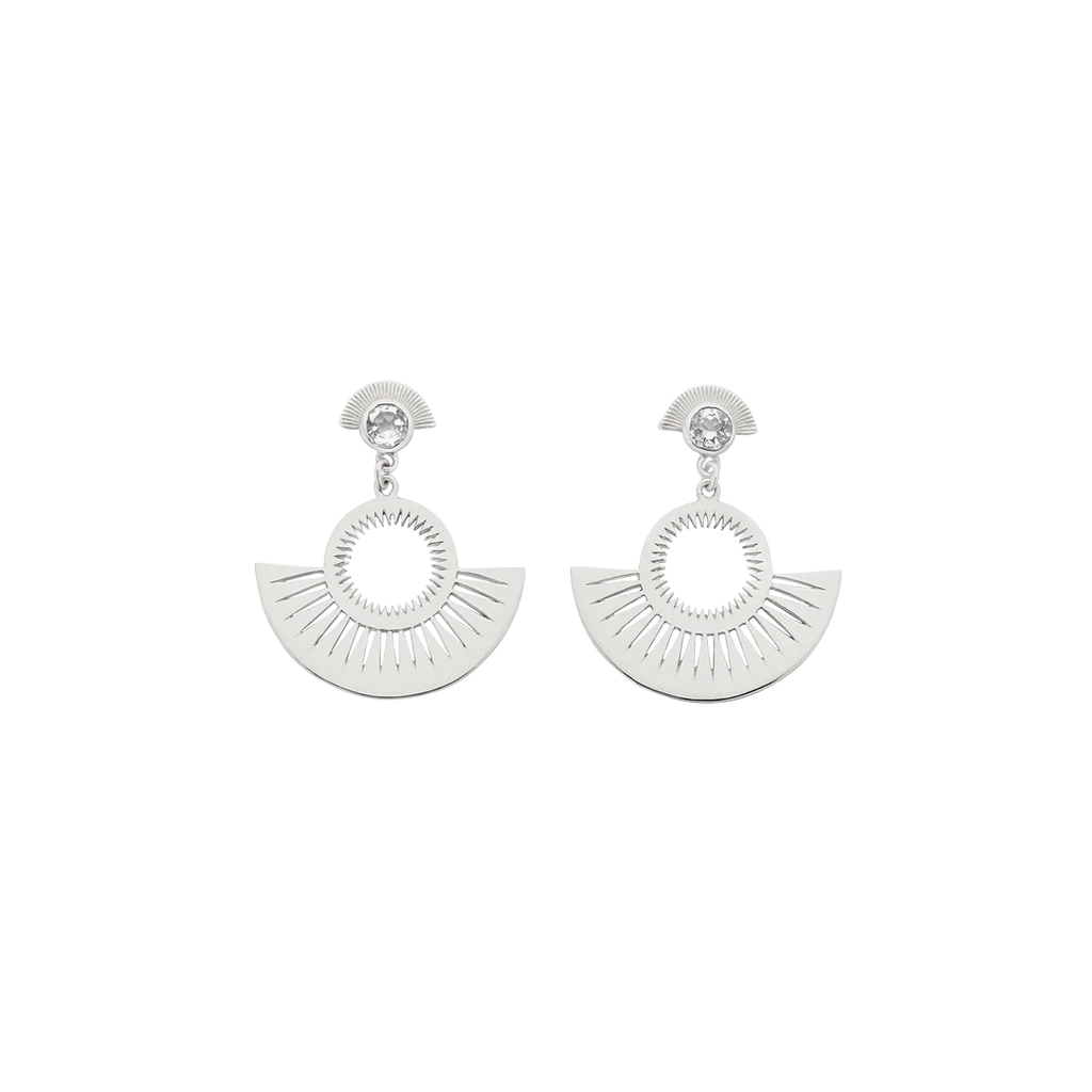 Pocket Full Of Sunshine Earrings | Sterling Silver & Aquamarine