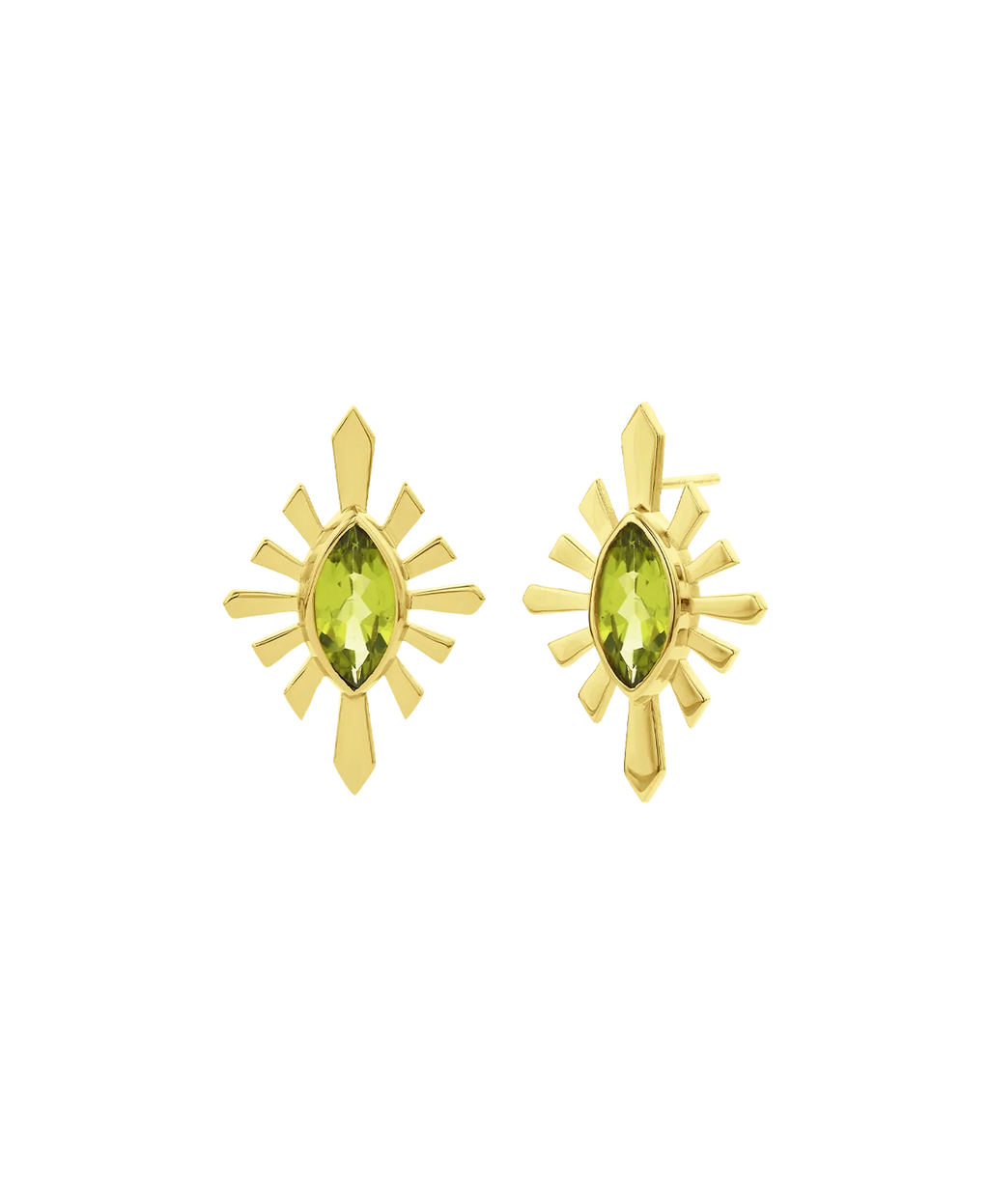 Sister Stud | 22k Gold Vermeil | Peridot
