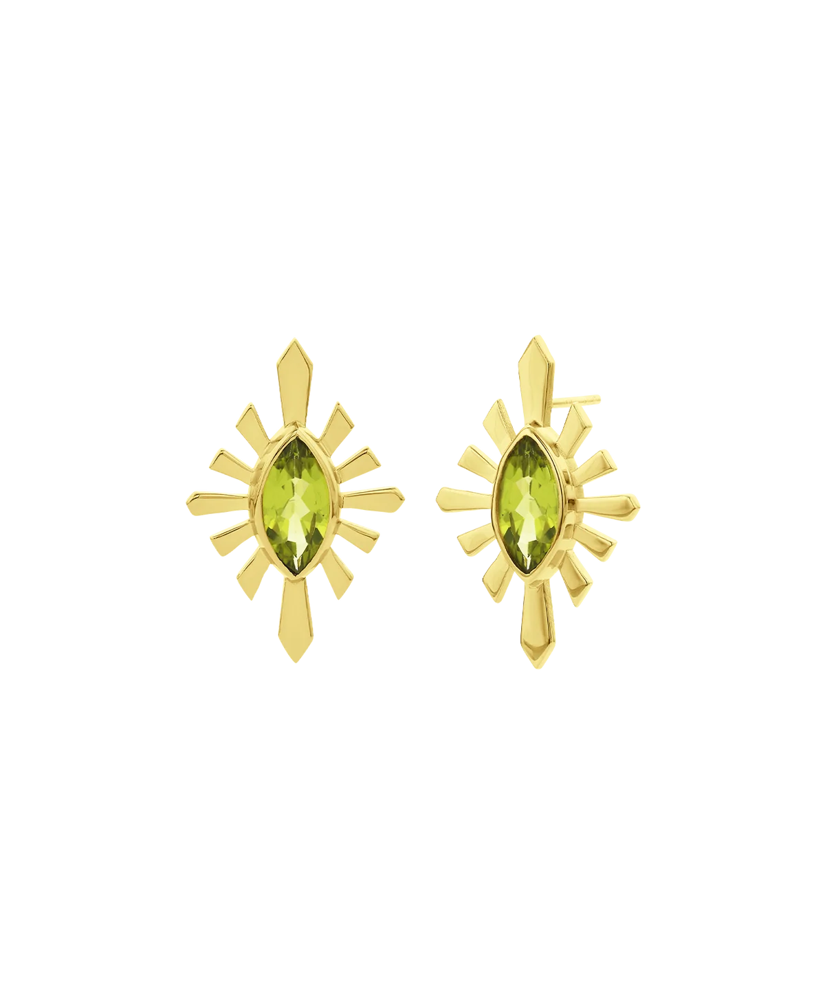 Sister Stud | 22k Gold Vermeil | Peridot