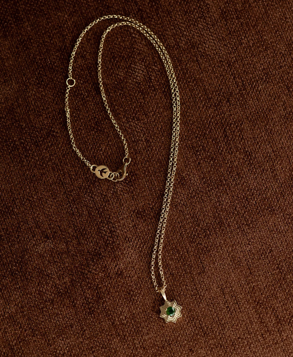 Sitara Necklace | 22k Gold Vermeil | Chrome Diopside