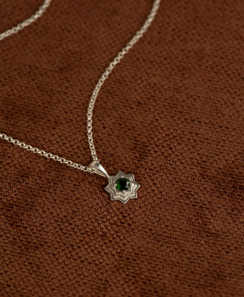Sitara Necklace | 925 Sterling Silver | Chrome Diopside