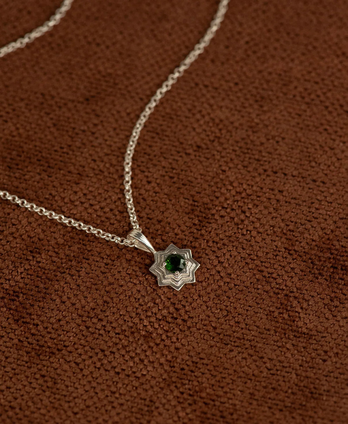 Sitara Necklace | 925 Sterling Silver | Chrome Diopside