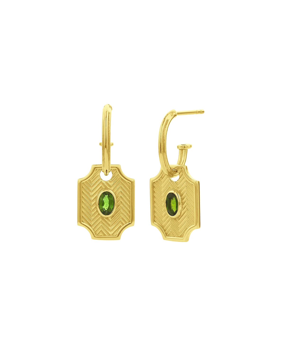 Soul Sister Hoop | 22k Gold Vermeil | Chrome Diopside