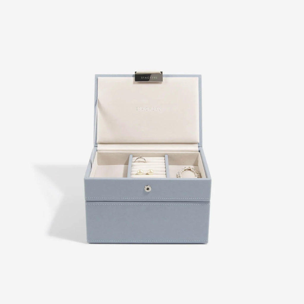 Dusky Blue Mini Jewellery Box Set | 2 Layers
