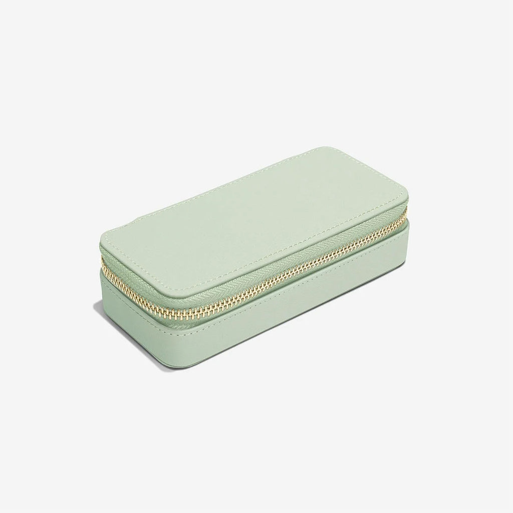 Small Zipped Jewellery Box | Sage Green