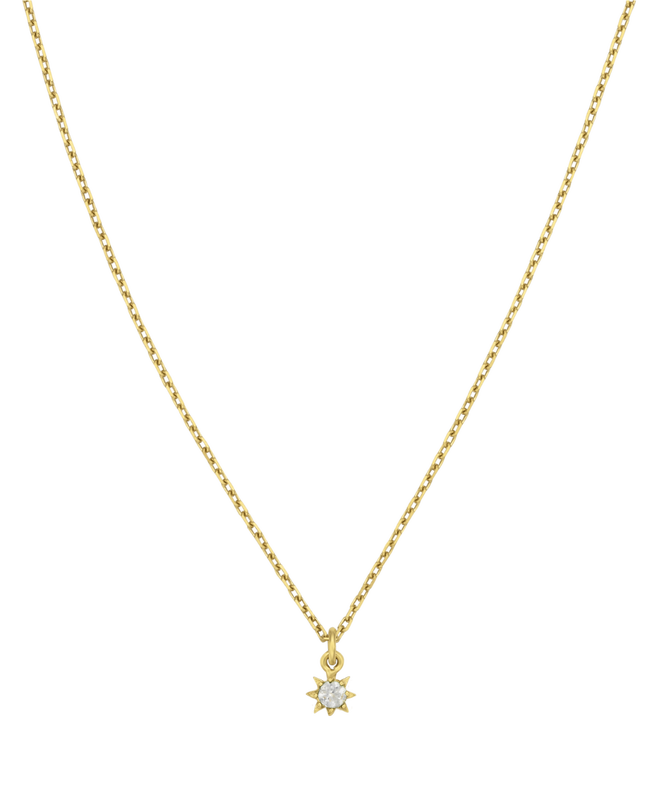 Stella Necklace | 22k Gold Plate | White Zircon