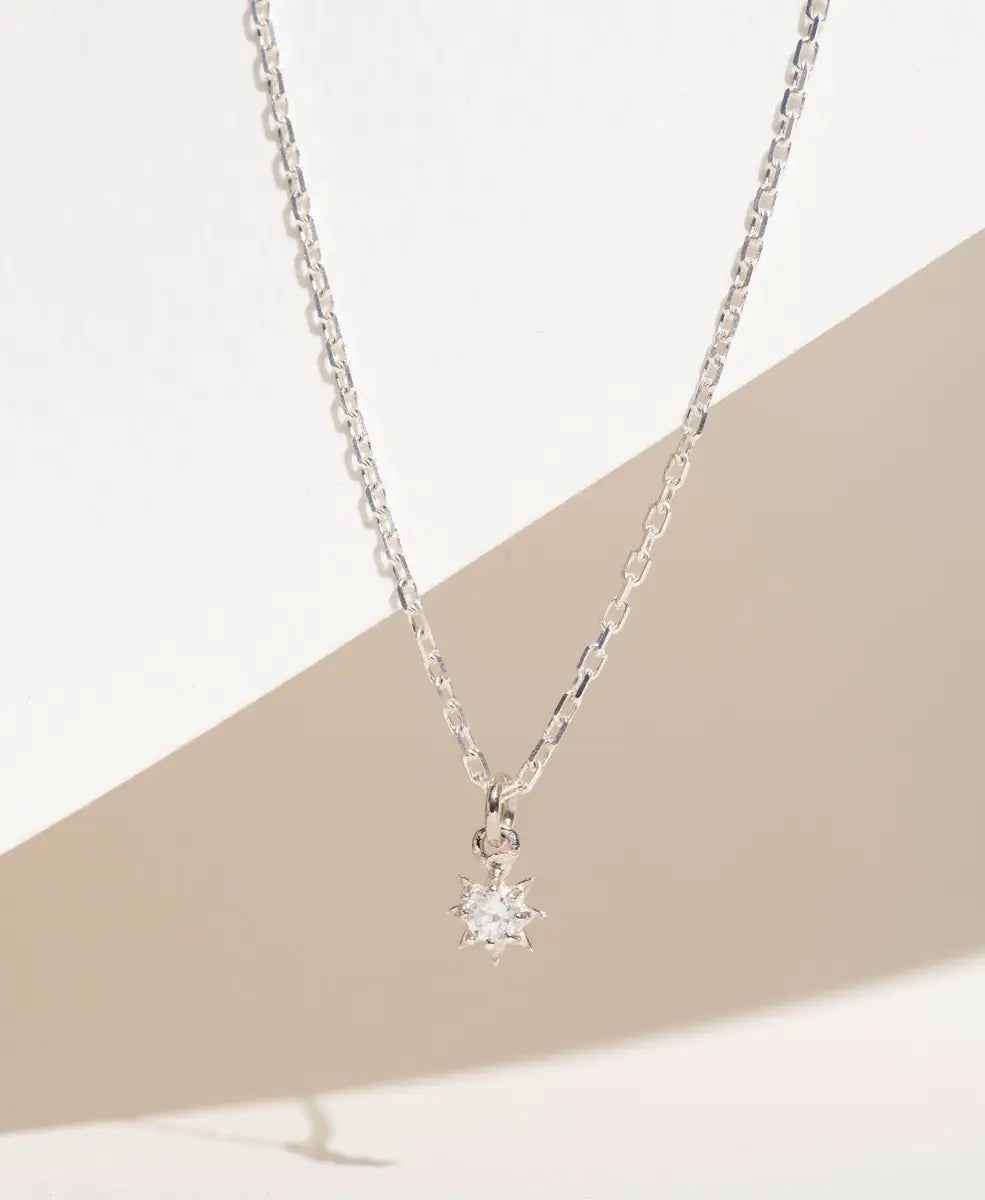 Stella Necklace | Sterling Silver | White Zircon
