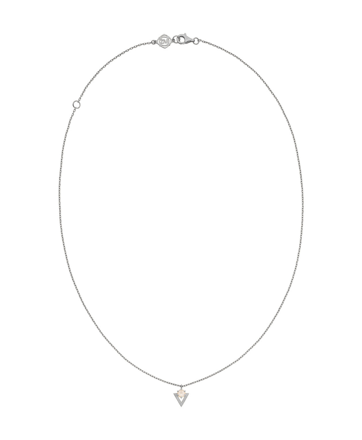 Violet Necklace with Rose Quartz | Sterling Silver