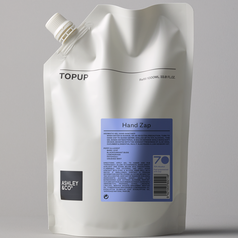 Topup Hand Zap | Gel Sanitiser | Peppy & Lucent