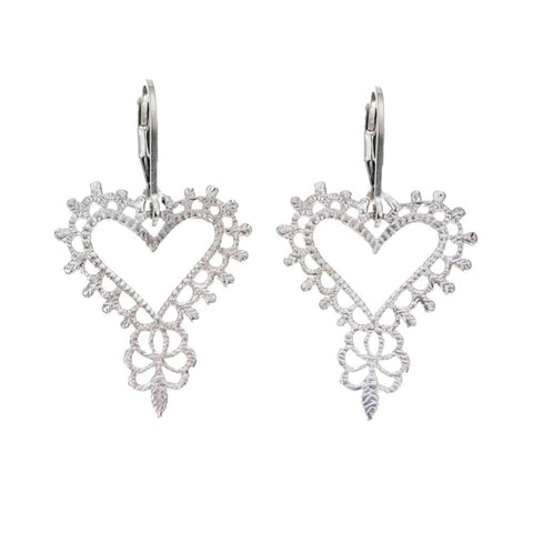 Gypsy Heart Earrings | Silver