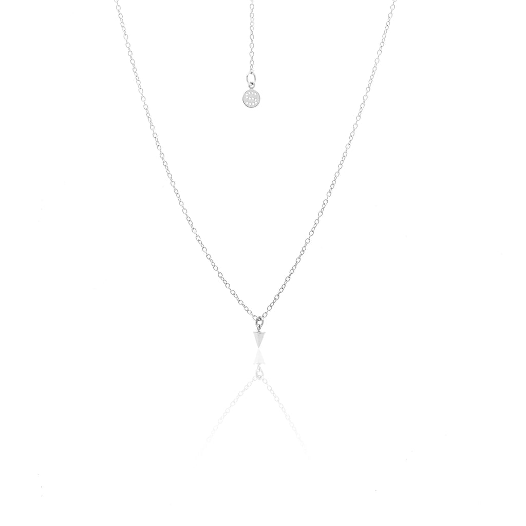 Superfine Mini Spike Necklace | Silver