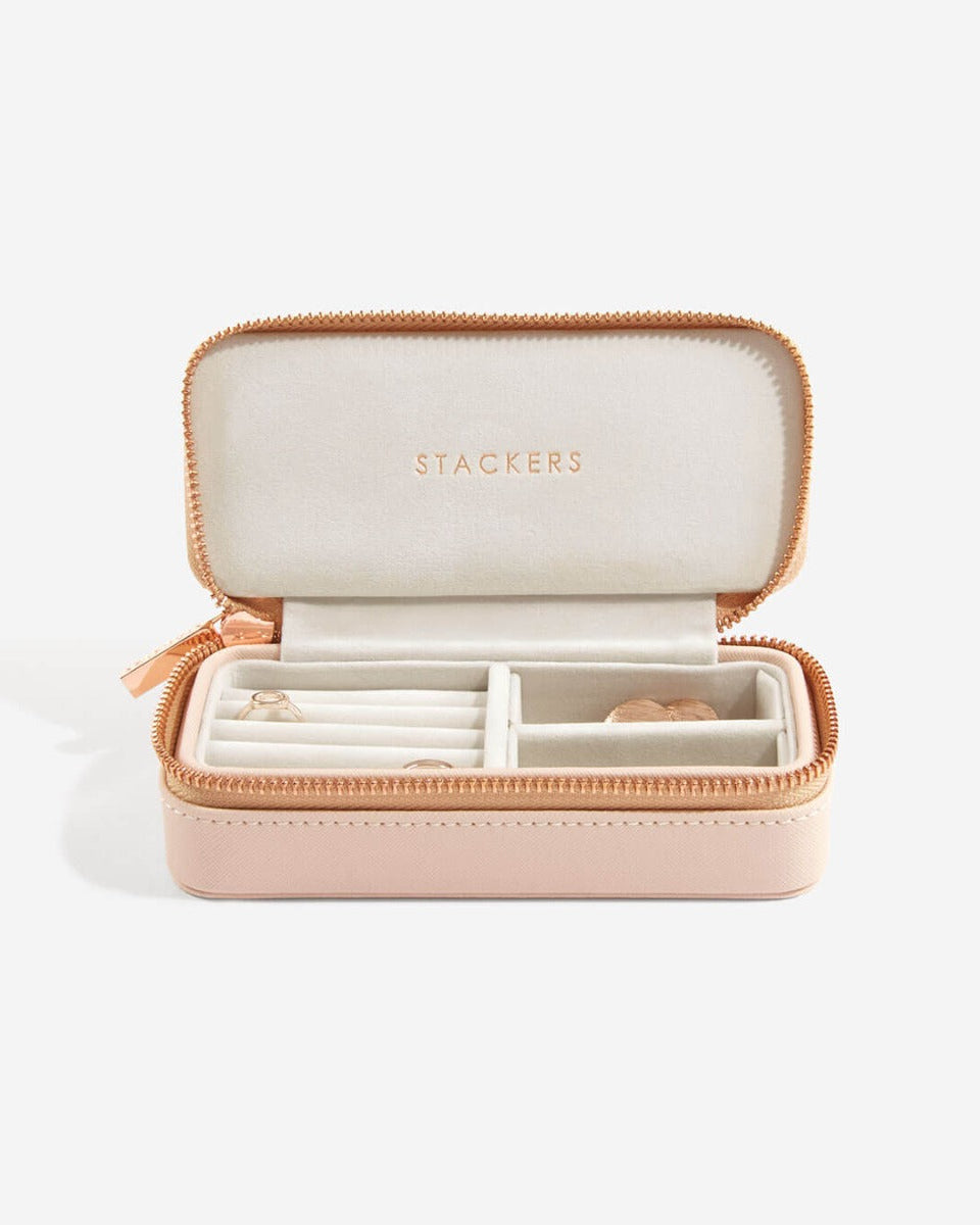 Small Zipped Jewellery Box | Blush