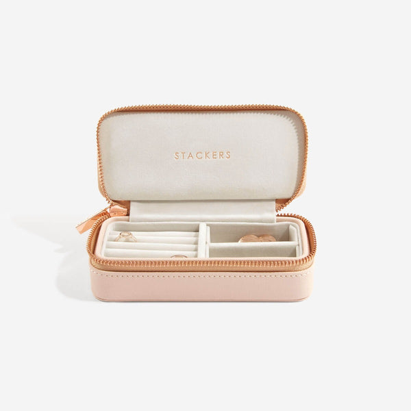 Small Zipped Jewellery Box | Blush