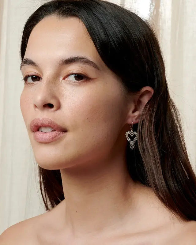 Gypsy Heart Earrings | Silver
